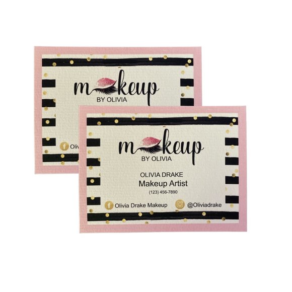 Makeup card Business - Beauty Business Card - DIY Business Card - Feminine Card - Picture 3 of 9